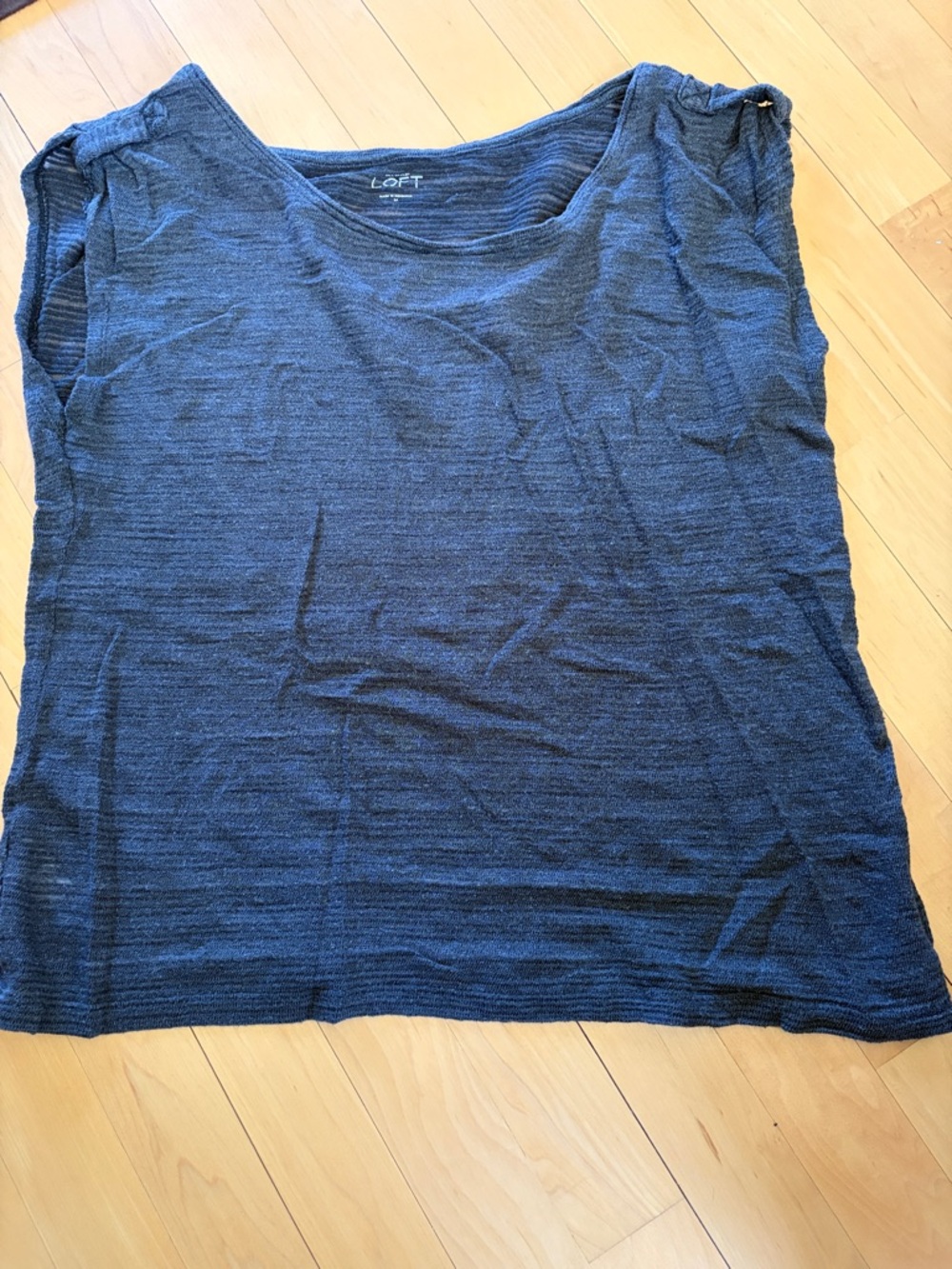 LOFT Dark gray Short Sleeve Lightweight Knit Top